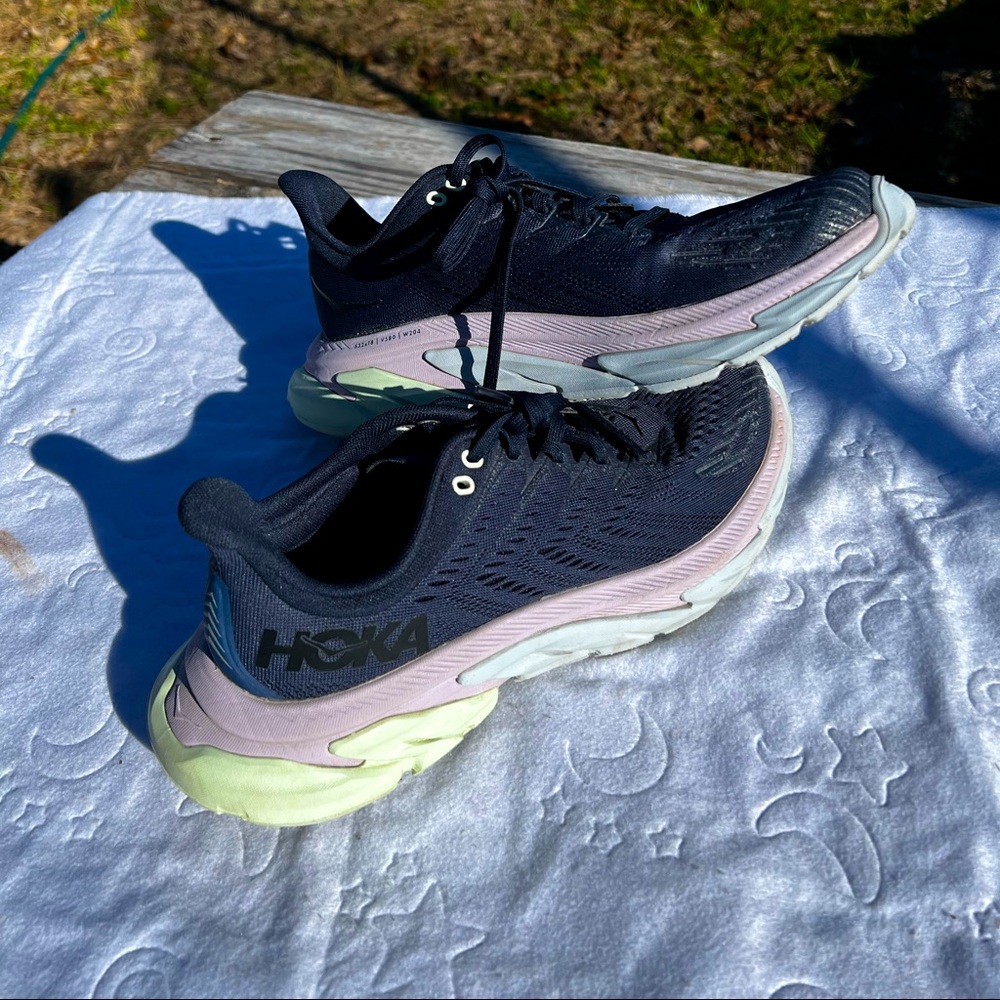Hoka One One size 9 Blue, Purple, Light Green